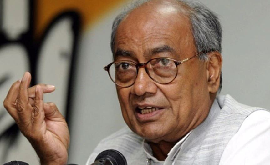 जम्मू में Digvijaya Singh के बयान का विरोध, कांग्रेस नेता को Pakistan भेजने की मांग