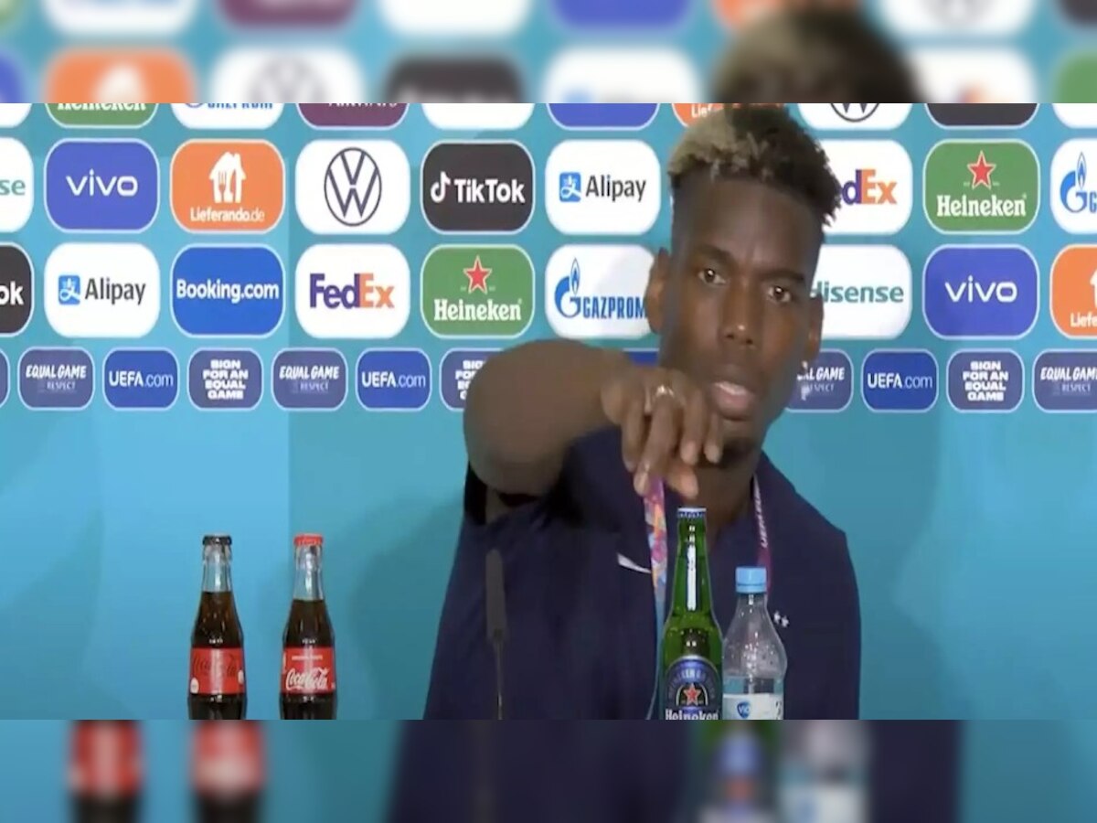 Ronaldo के बाद अब Paul Pogba ने हटाई Heineken बीयर की बोतलें, देखें Video