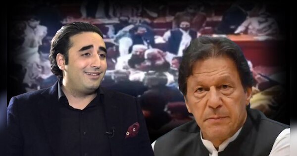 Imran Khan Donkey Raja Vs Bilawal Bhutto Billo Rani in Pakistan Sansad ...