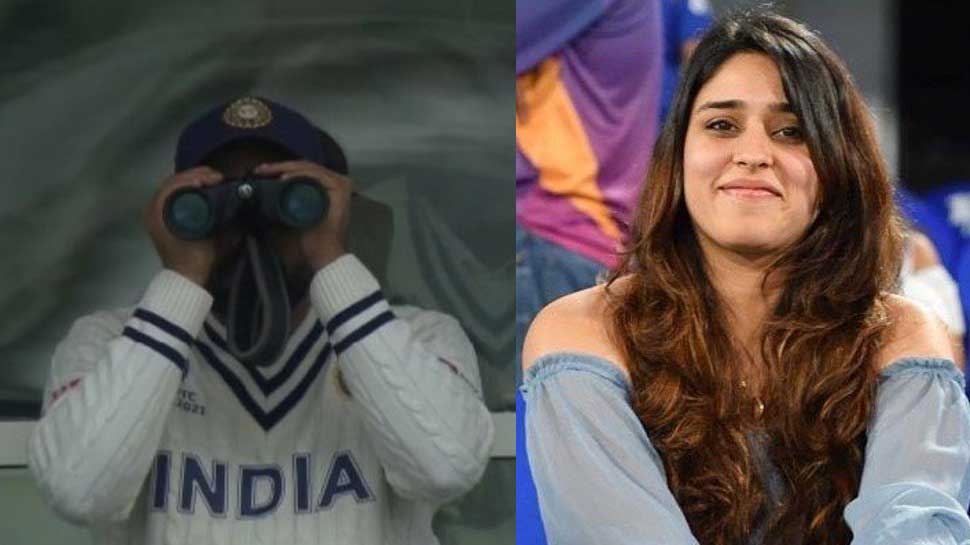 ICC WTC Final: Rohit Sharma दूरबीन से देखने लगे मैच, वाइफ Ritika Sajdeh ने यूं लिए मजे