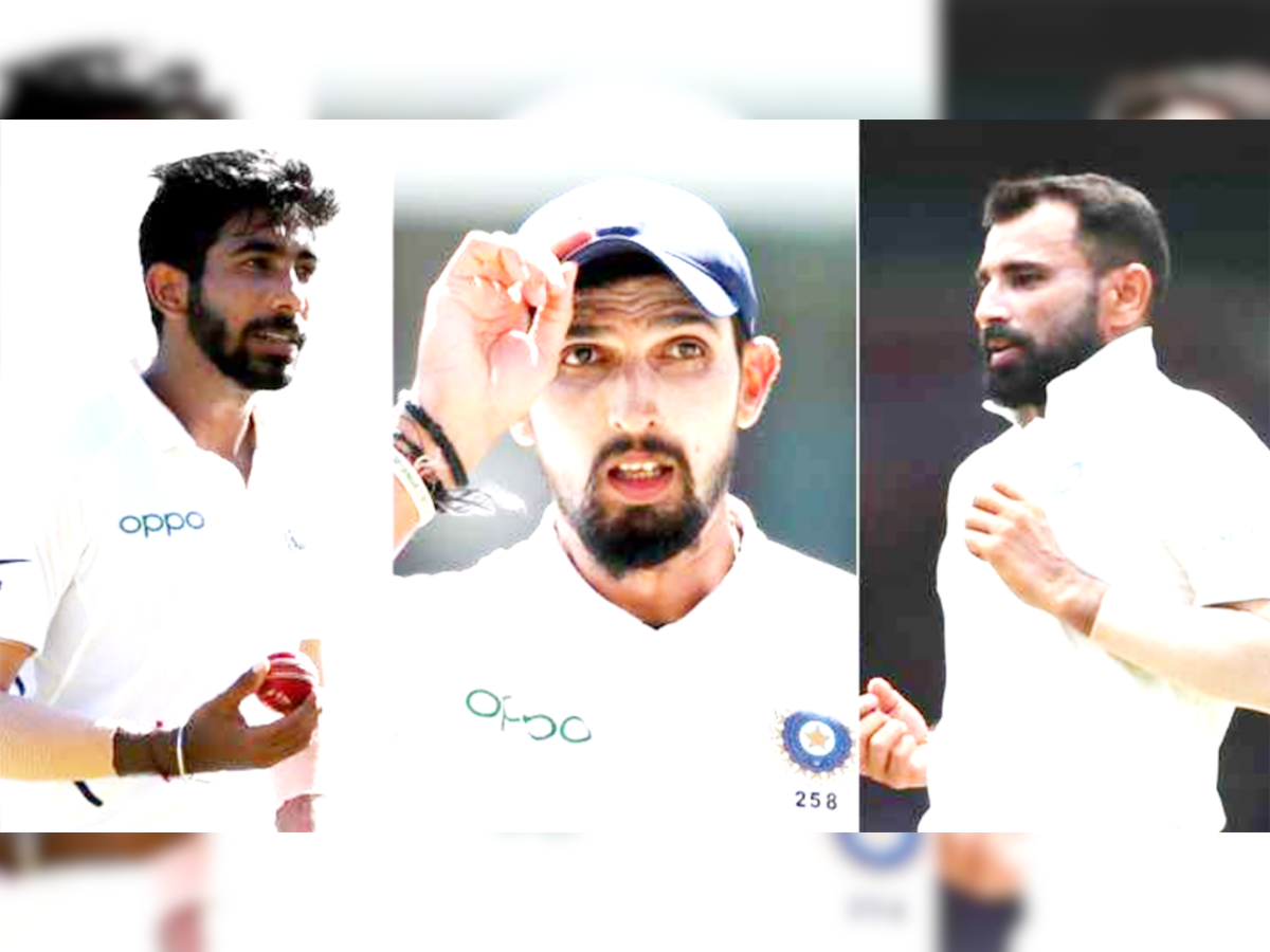 Jasprit Bumrah, Ishant Sharma and Mohammed Shami 