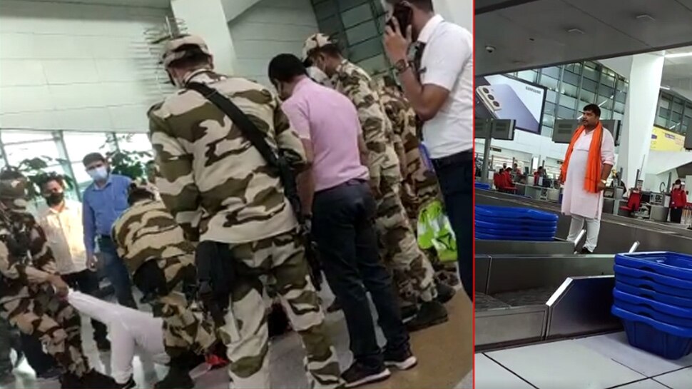 VIDEO: RT-PCR रिपोर्ट ना होने पर टोका तो यात्री ने IGI Airport पर किया हंगामा, CISF ने घसीटकर किया बाहर