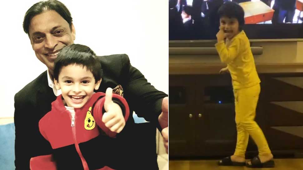 Shoaib Akhtar का नन्हा बेटा है इस Bollywood Superstar का फैन, देखिए कैसे कर रहा हैं डांस