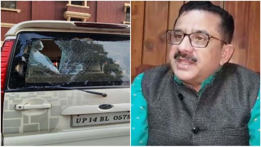 शिया वक़्फ़ बोर्ड के पूर्व चेयरमैन वसीम रिज़वी पर लखनऊ में हमला, गाड़ी पर पत्थरबाजी, बाल-बाल बचे