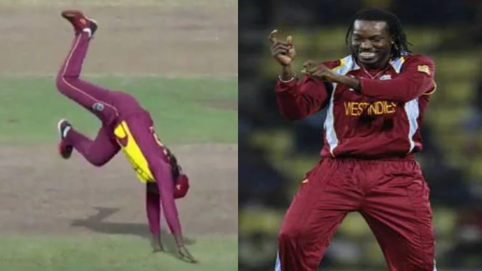 Video: पहली गेंद पर विकेट लेने के बाद Chris Gayle का अनोखा सेलिब्रेशन, मैदान पर किया Stunt