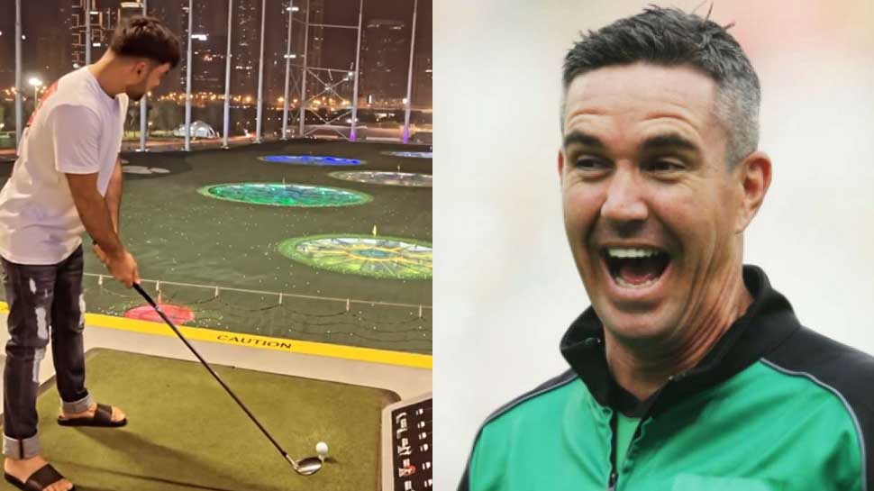 Rashid Khan ने Golf Stick से लगाया MS Dhoni का Helicopter Shot, Kevin Pietersen ने कर दिया ट्रोल