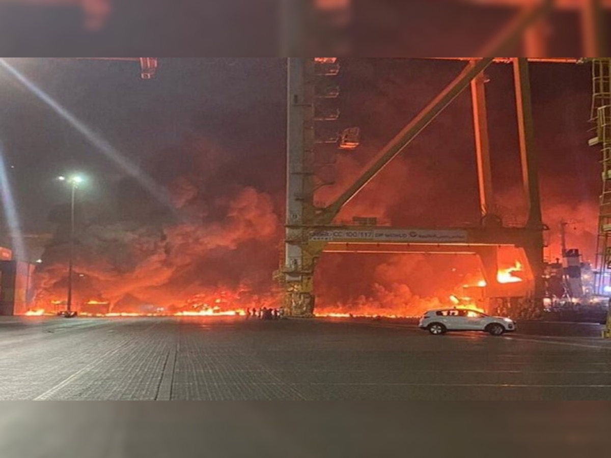 दुबई के पोर्ट पर धमाका | फोटो साभार: ANI