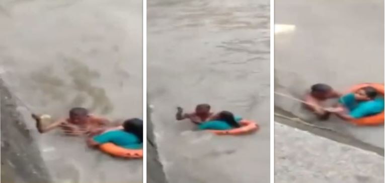 Video: 50 साल के शख्स ने एक महिला को समुद्र में डूबने से बचाया, पेश की बहादुरी की मिसाल