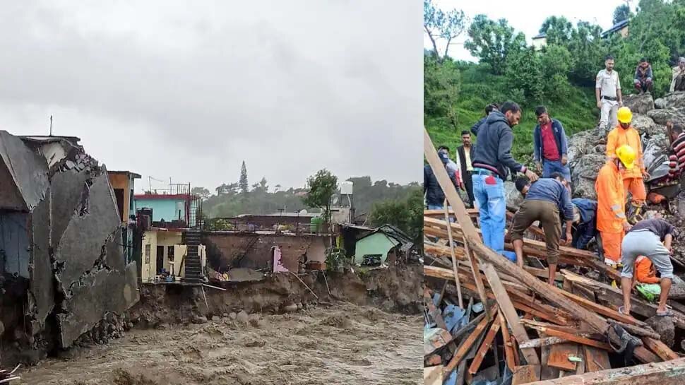 Himachal Pradesh में बारिश का कहर, लोगों ने भागकर ऐसे बचाई जान