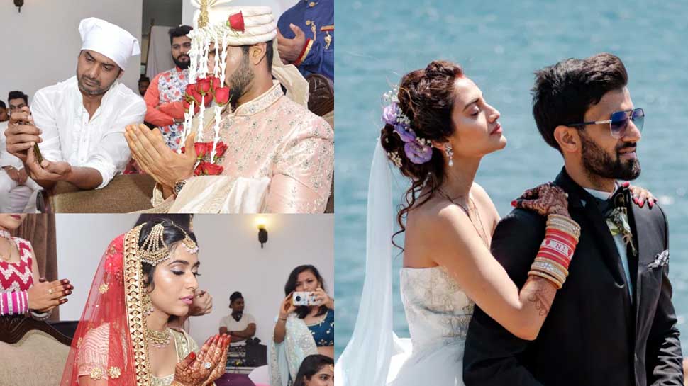 Shivam Dube Pray Dua during his marriage with Anjum Khan, Fans ...