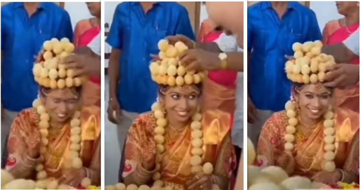 Video: शादी में गहनों की जगह दुल्हन ने पहनी गोलगप्पे की माला और ताज