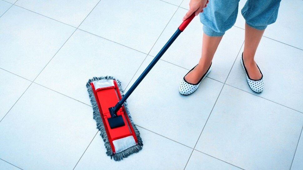 Add salt to the water while mopping