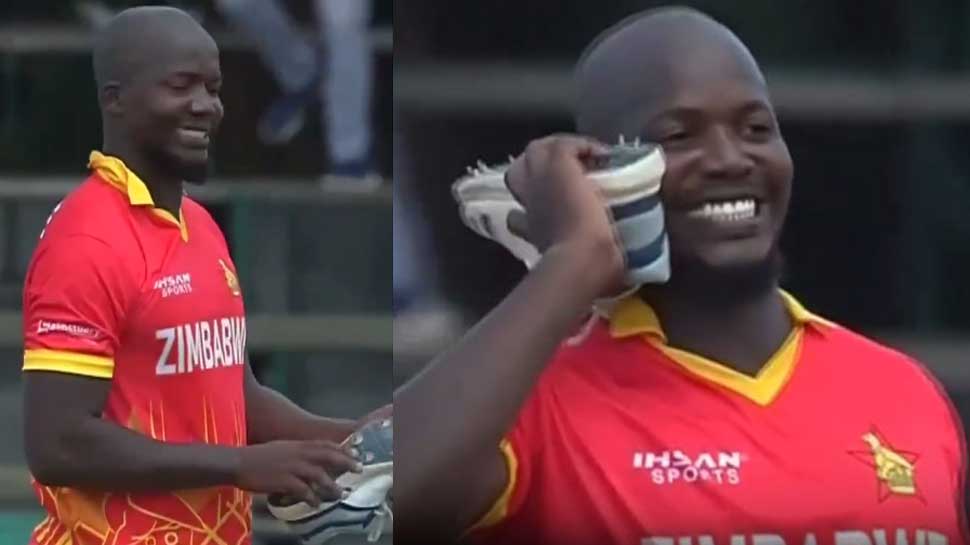 Zimbabwe के बॉलर ने लूट ली महफिल, Bangladesh के खिलाफ विकेट लेने के बाद जूते से लगाया फोन