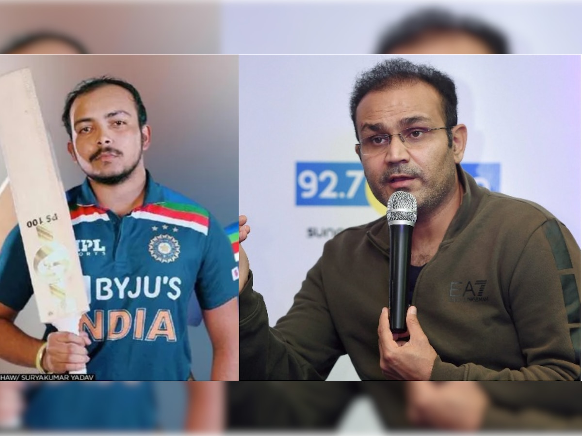 Prithvi Shaw and Virender Sehwag