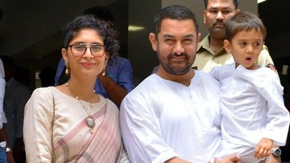 लाल सिंह चड्ढा के क्रू संग दिखे Aamir Khan Photos with Wife Kiran Rao