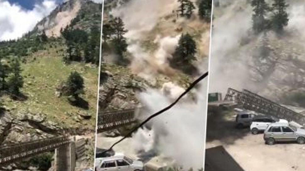 Himachal में लैंडस्लाइड से टूटा पुल, पर्यटकों की गाड़ी पर गिरी चट्टान; हादसे में 8 की मौत; 3 घायल