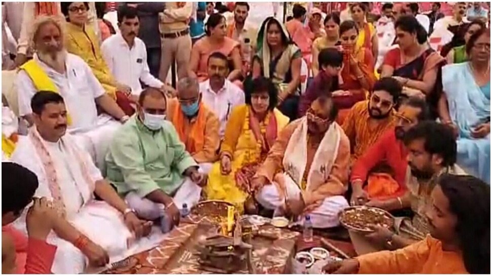 मंदिर के सहारे चला 5 करोड़ का ब्राह्मण कार्ड, बीजेपी विधायक ने रखी परशुराम मंदिर की आधारशिला