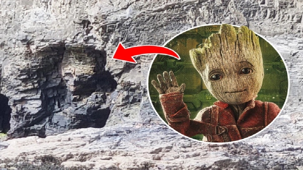 चट्टान में दिखा Marvel सीरीज के लोकप्रिय कैरेक्‍टर Groot का चेहरा, कपल ने शेयर कीं Photo