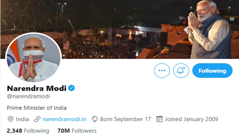 Twitter पर सबसे लोकप्रिय नेता बने PM Modi, फॉलोअर्स की संख्या 7 करोड़ के पार