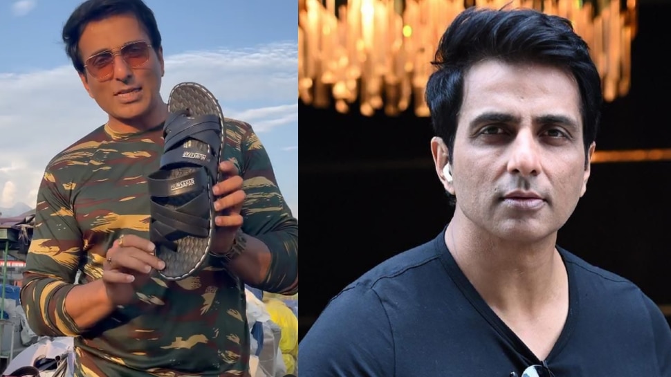 ठेले से खरीदारी करते दिखे Sonu Sood, 120 रुपये की चप्पल का 50 रुपये लगाया दाम