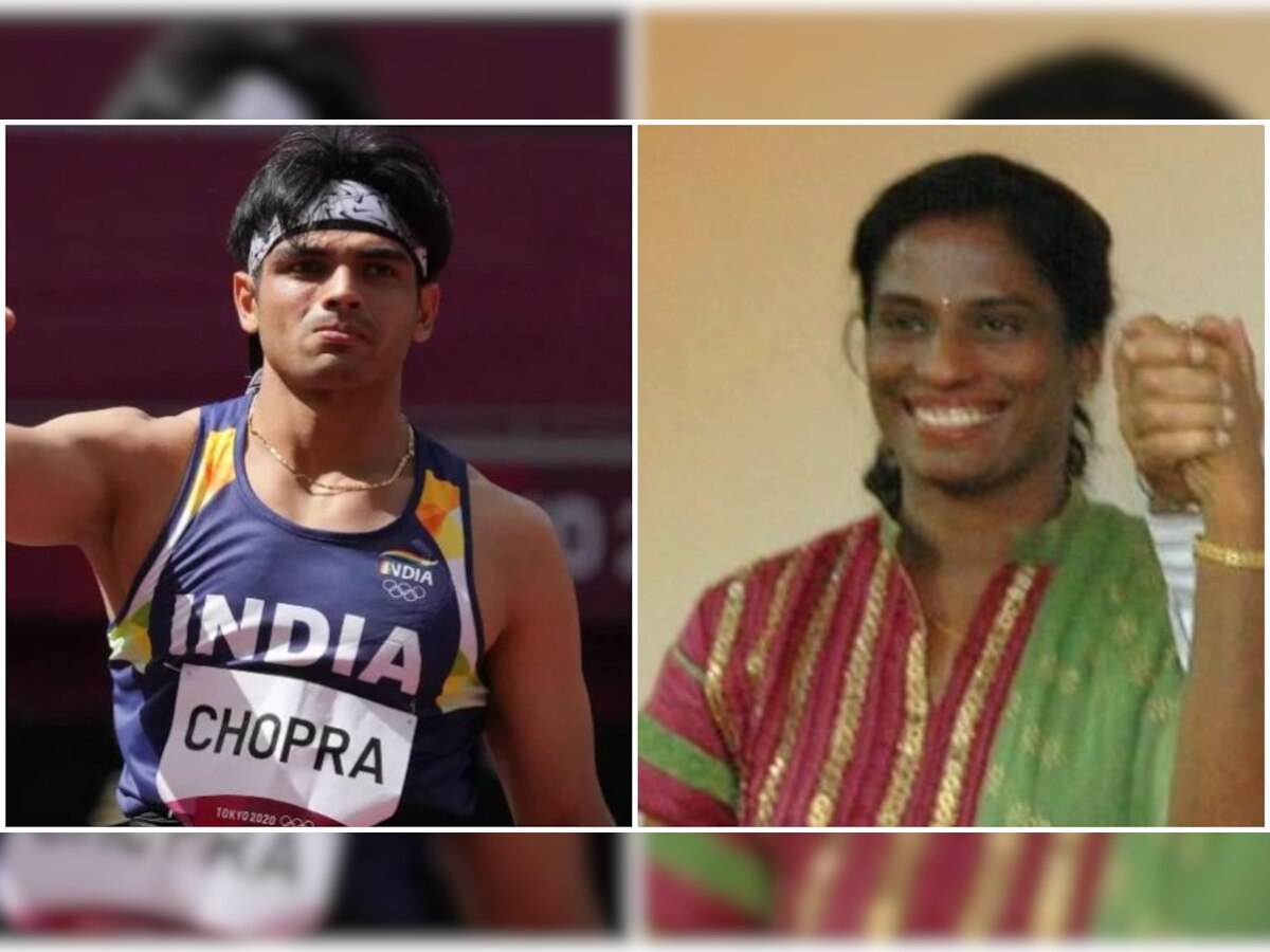 Neeraj Chopra and PT Usha, File Photo