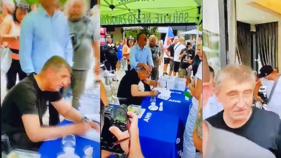 Czech Republic prime minister Andrej Babis egged during book fair| Prime  Minister of Czech Republic becomes victim of Egg Attack, man present at  Book Fair attacked, Video Viral – China News