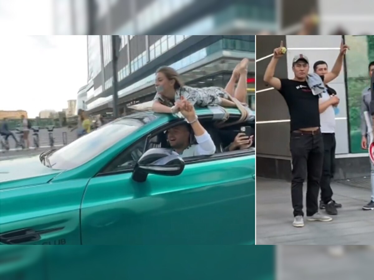 Video: लड़के ने कार के ऊपर अपनी गर्लफ्रेंड को बांधा, देखकर फटी रह गईं लोगों की आंखें; जानें सच्चाई 