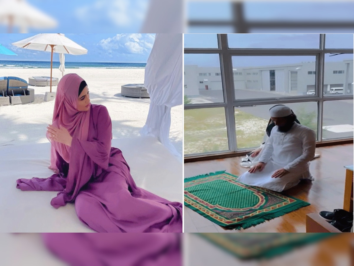 मालदीव में छुट्टियां मनाने पहुंची Sana Khan, लेकिन उससे पहले एयरपोर्ट पर नमाज अदा करने का वीडियो हुआ वायरल
