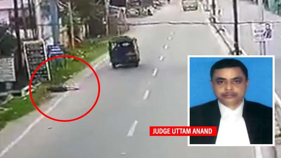 हादसे की तस्वीर और इनसेट में मृतक जज आनंद उत्तम हादसे की तस्वीर और इनसेट में मृतक जज आनंद उत्तम