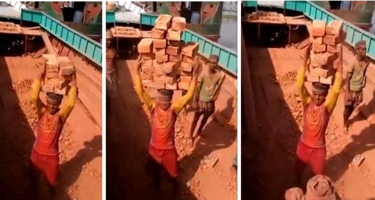 Viral Video: देखते ही देखते युवक ने सिर पर उठाई इतनी ईंट कि टैलेंट देख हैरान हुए लोग
