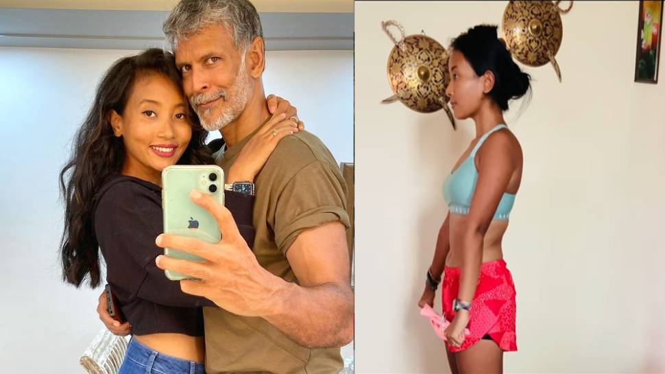 Milind Soman की Wife भी नहीं है कम फिट, उनकी ये Stretching देखकर उड़ जाएंगे होश