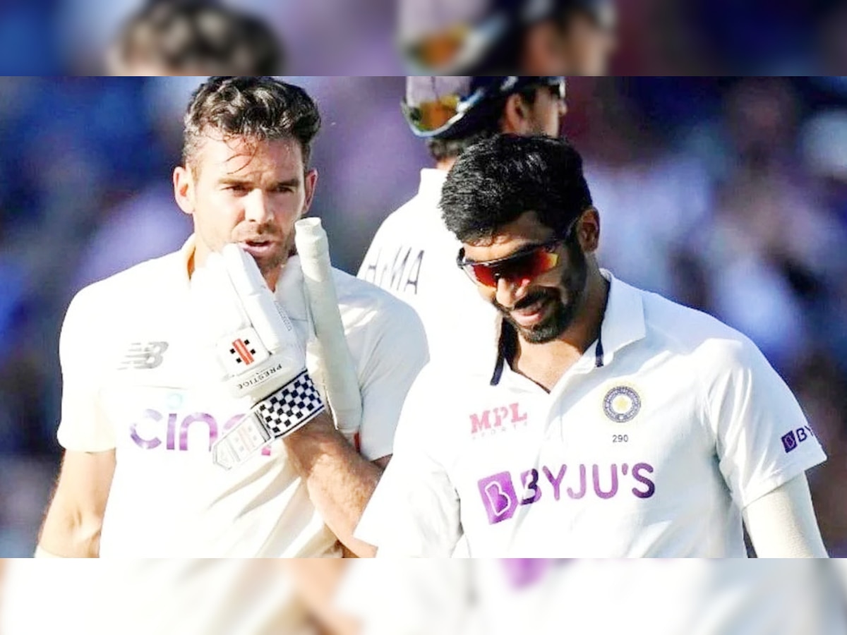 James Anderson and Jasprit Bumrah