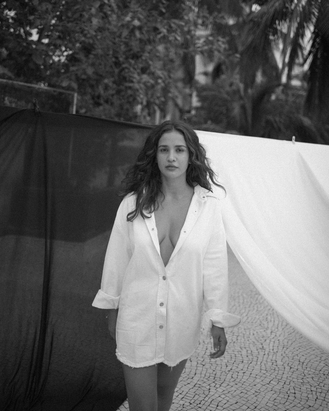 Aisha Sharma white shirt photoshoot