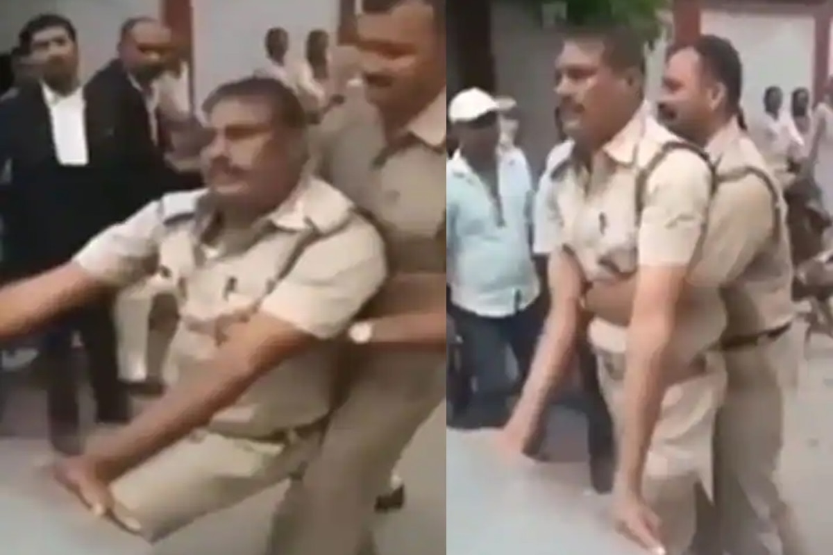 पुलिसवाला बीच सड़क कार के सामने करने लगा ऐसी हरकत, Video हुआ वायरल