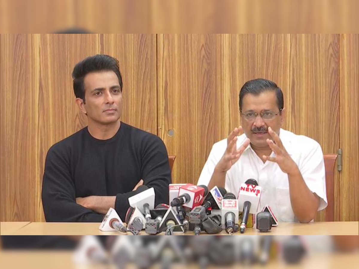 Actor Sonu Sood and CM Arvind Kejriwal (ANI)