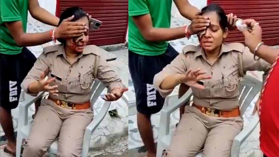 Video: ड्यूटी पर तैनात महिला सिपाही के सिर पर युवक ने मारी रॉड, खून से लथपथ हो गया चेहरा