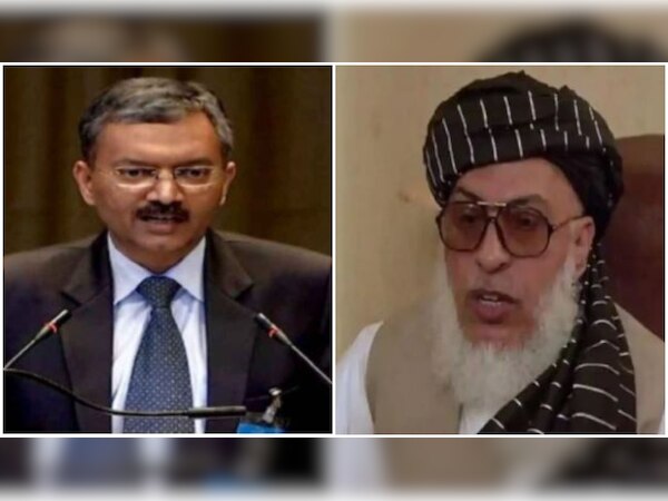 राजदूत दीपक मित्तल और तालिबना नेता मोहम्मद अब्बास स्टेनकजई, File Photo