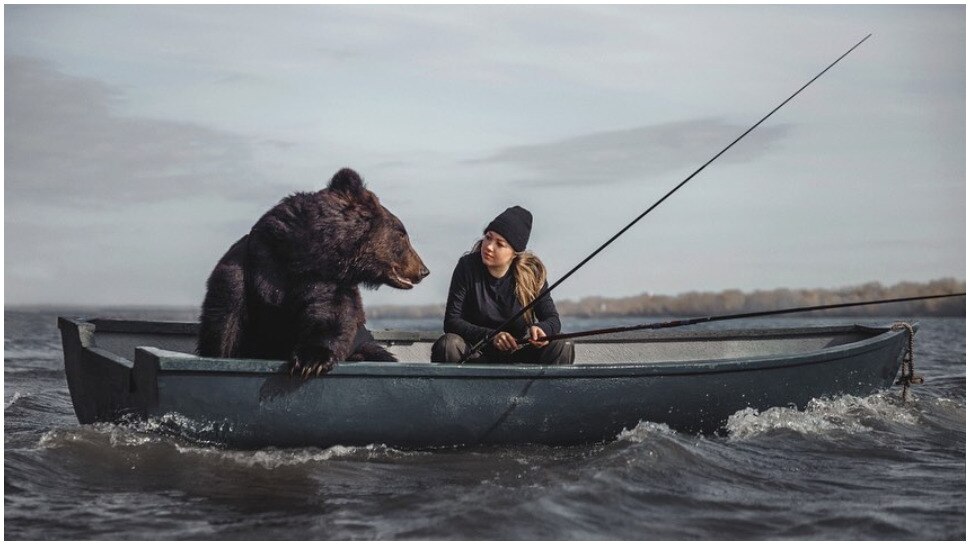 Veronika Dichka And Archie On Boat