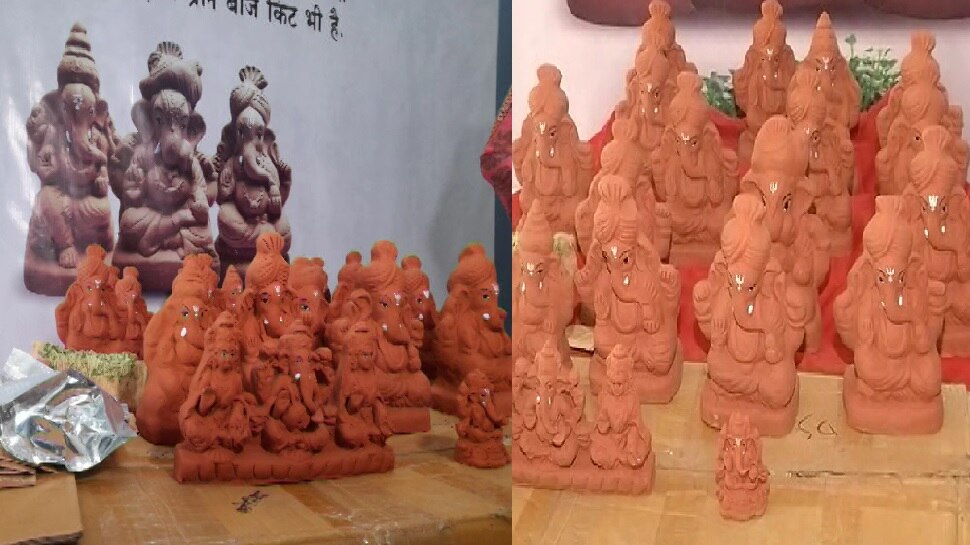यहां बनीं इको फ्रेंडली मूर्तियों में है शक्ति और ऊर्जा का समावेश, CM योगी ने खास ऑर्डर देकर बनवाईं