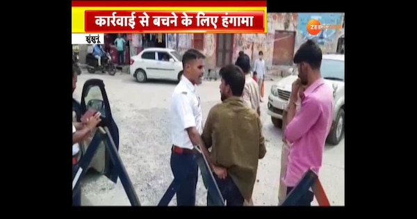 jhunjhunu Misbehavior with the traffic police | झुंझुनूं : ट्रेफिक पुलिस के साथ बदतमीजी | Zee News Hindi