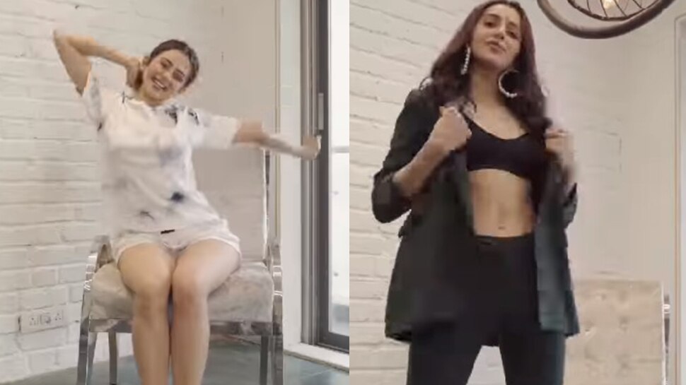 बिस्तर से उठते ही Rakulpreet Singh ने बदले कपड़े, ब्रा के ऊपर ब्लेजर पहन निकल पड़ीं घर से...