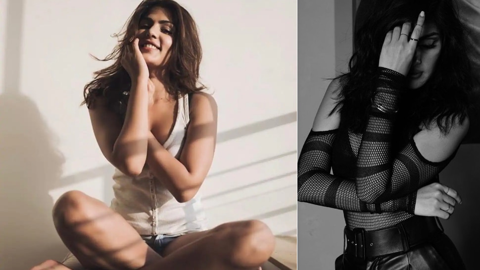 Sushant Singh Rajput की मौत के बाद Rhea Chakraborty ने करवाया ग्लैमरस फोटोशूट, जालीदार टॉप में बिखेरा हुस्न का जलवा