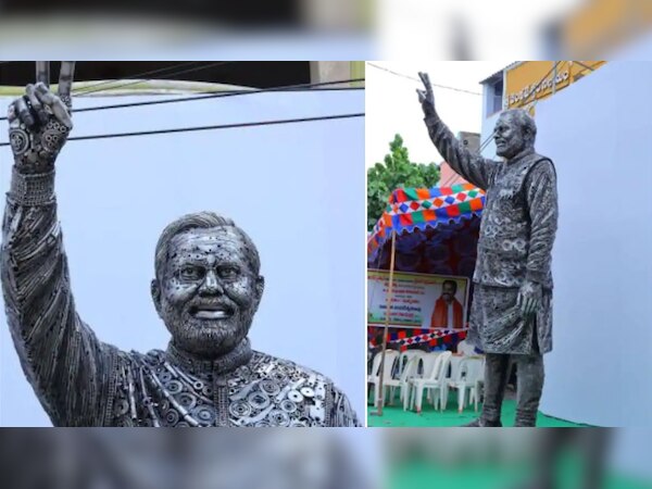 पिता-पुत्र ने लोहे के स्क्रैप से बना दी पीएम मोदी की 14 फीट ऊंची मूर्ति, Bengaluru में गुरुवार को होगी स्थापना