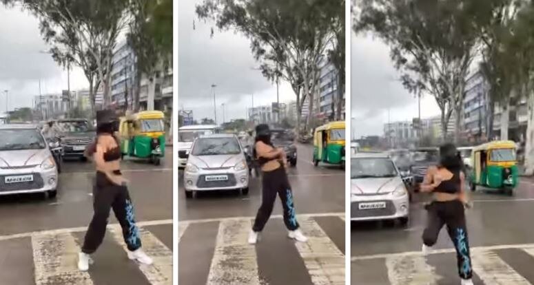 इंदौर में ट्रैफिक सिग्नल पर नाचना पड़ा युवती को भारी, पुलिस ने दर्ज किया मामला