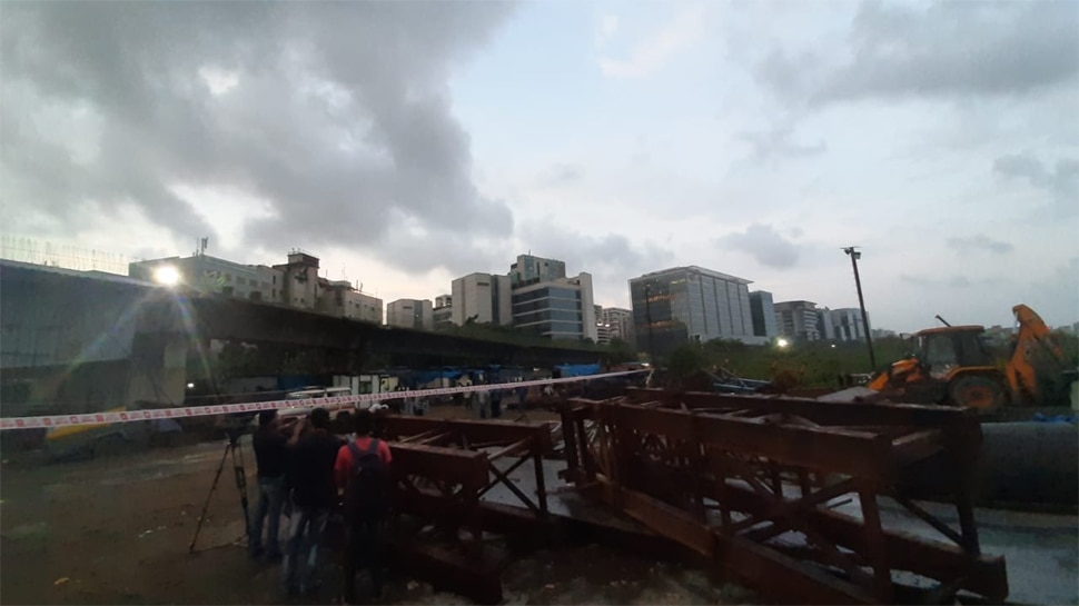 Mumbai: portion of under-construction flyover collapses in Bandra Kurla Complex, injuring some labourers, rescue operation underway | मुंबई: निर्माणाधीन पुल का हिस्सा गिरा, हादसे में 21 मजदूर घायल; मलबे में कई लोगों के दबे होने की आशंका - Vimarsana News