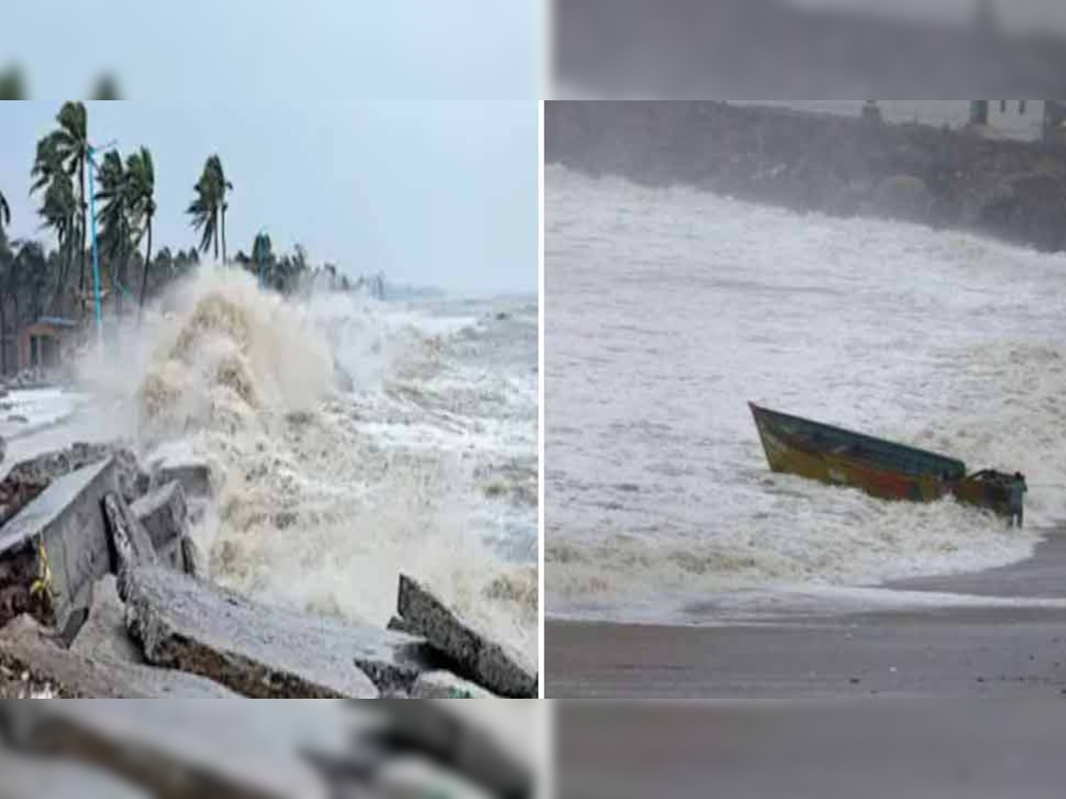 आज शाम को समुद्री तटों से टकराएगा चक्रवात तूफान गुलाब