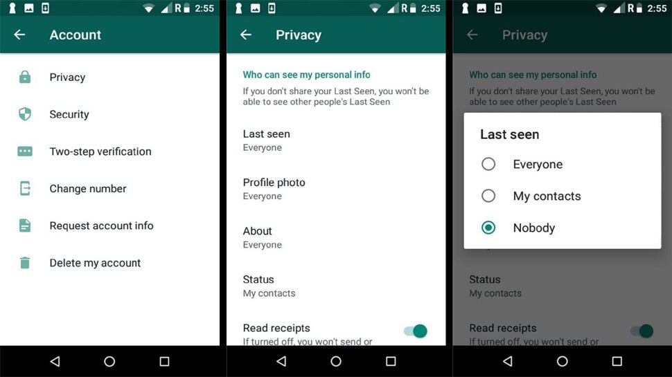 लास्ट सीन फीचर में बदलाव Changes in the Last Seen Feature