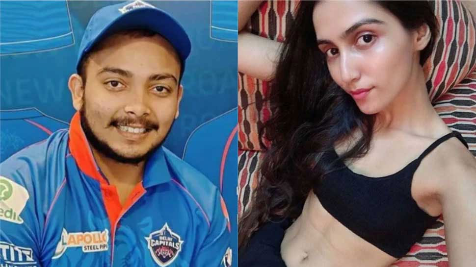 Prachi Singh with Prithvi Shaw
