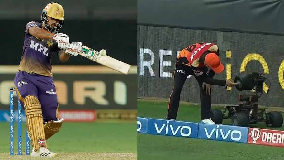 IPL 2021: Dubai में दिखा Nitish Rana का रौद्र रूप, महंगे कैमरे को पहुंचाया जबर्दस्त नुकसान
