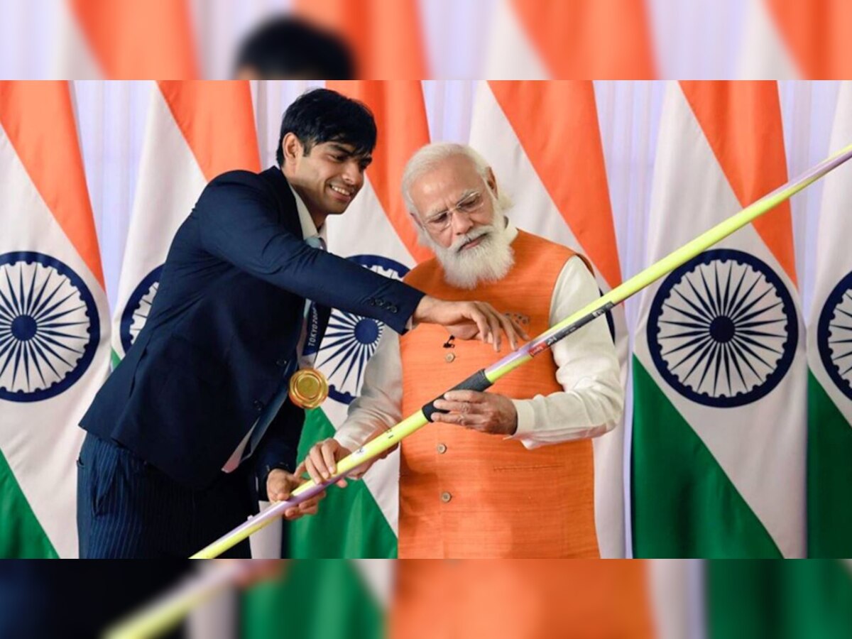 PM Modi with Neeraj Chopra